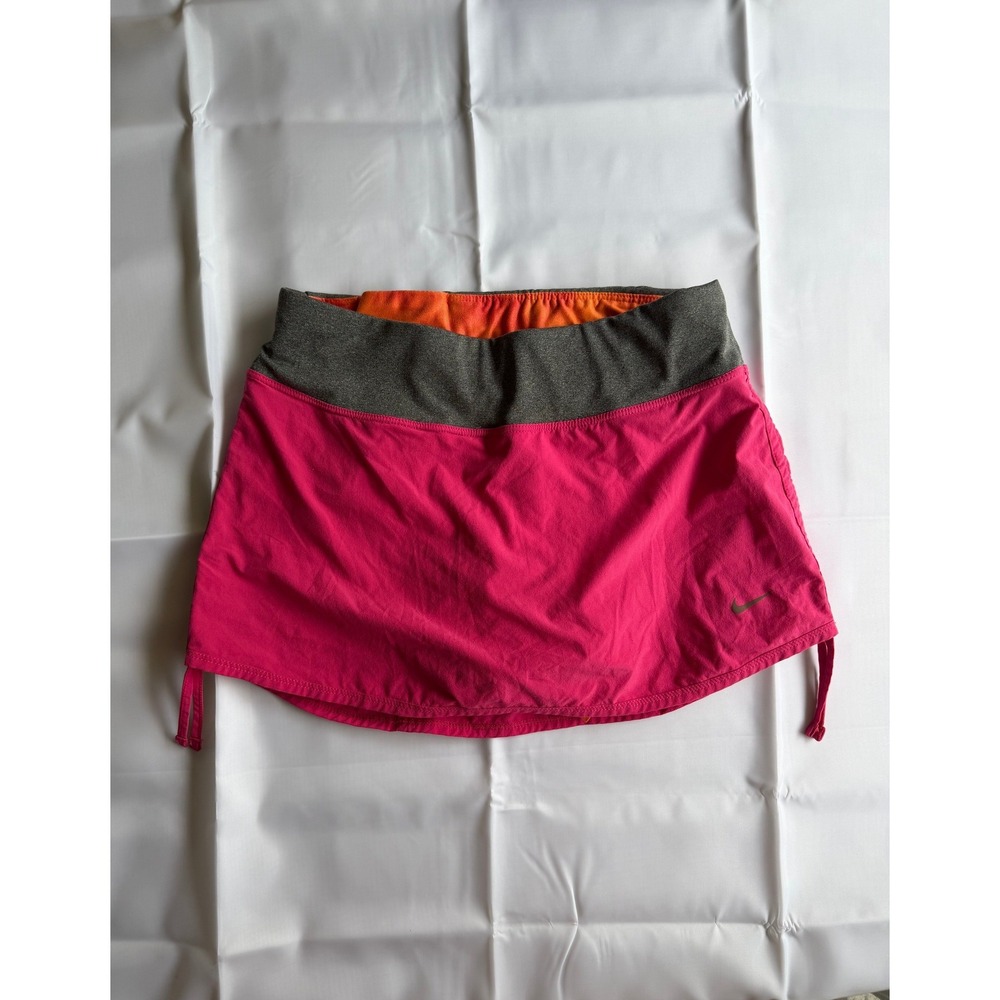 Nike Dri-FIT Running Skort XS Pink Orange Built-in Tie Dye Shorts